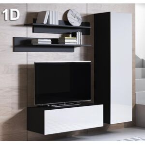 Conjunto de muebles Luke 1D negro y blanco (1,6m)