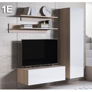 Conjunto de muebles Luke 1E sonoma y blanco (1,6m)