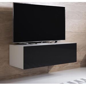 Mueble TV modelo Luke H1 (100x30cm) color blanco y negro