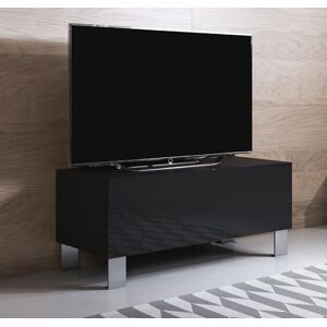 Mueble TV modelo Luke H1 (100x42cm) color negro con patas de aluminio