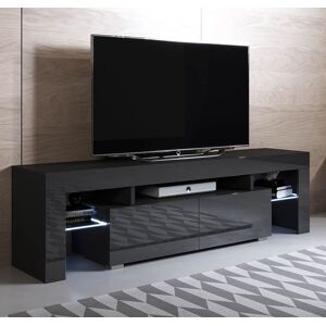 Mueble TV modelo Unai (160x45cm) color negro con LED RGB