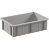 mauser Caja apilable de polietileno con nervaduras de refuerzo exteriores, capacidad 16 l, gris