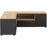 TEMAHOME Mueble de tv efecto madera negro y roble natural