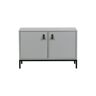 vtwonen Mueble con 2 puertas cerradas en metal gris