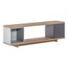 Calicosy Mueble de tv 2 cajes l138 cm - gris y roble