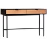 Klast Home Recibidor de madera y metal negro 120 x 76 cm