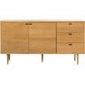 Kenay Home Aparador dm chapado en roble natural 78,5 cm x 150 cm