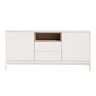 Kenay Home Aparador dm - dm chapado en roble natural - blanco 70 cm x 150 cm