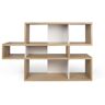 TEMAHOME Biblioteca efecto madera roble natural y blanco