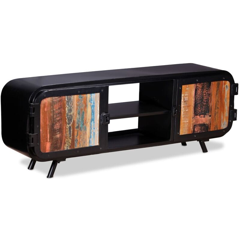 vidaXL Mueble para TV de madera reciclada 120x30x45 cm - Nero