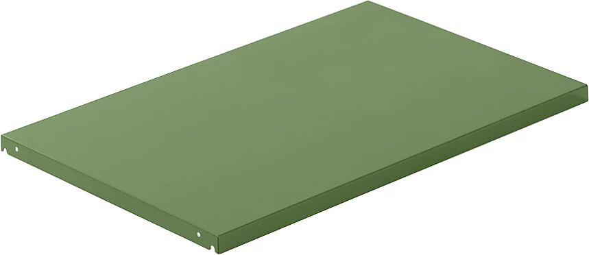 LISTA Balda superior de chapa de acero, A x P 1290 x 860 mm, carga por balda 200 kg, verde reseda