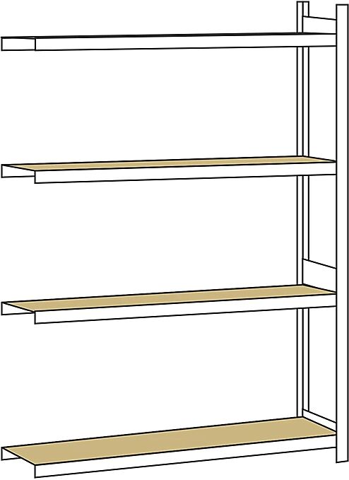 SCHULTE Estantería amplia, con tableros de aglomerado, altura 2500 mm, anchura útil 1500 mm, estantería de ampliación, profundidad 400 mm