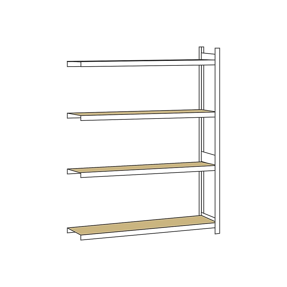 SCHULTE Estantería amplia, con tableros de aglomerado, altura 2500 mm, anchura útil 2000 mm, estantería de ampliación, profundidad 400 mm