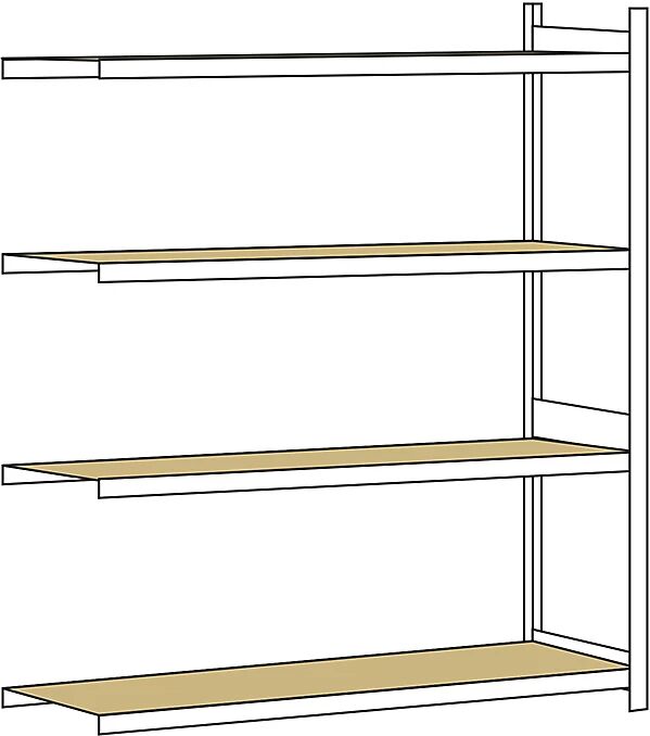 SCHULTE Estantería amplia, con tableros de aglomerado, altura 2500 mm, anchura útil 2250 mm, estantería de ampliación, profundidad 800 mm