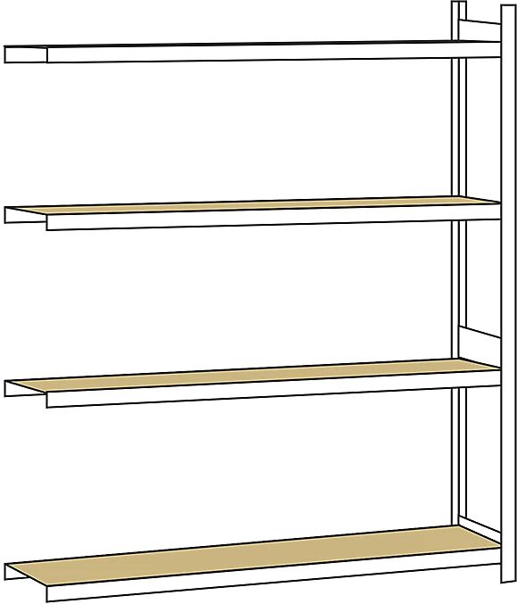 SCHULTE Estantería amplia, con tableros de aglomerado, altura 2500 mm, anchura útil 2500 mm, estantería de ampliación, profundidad 400 mm