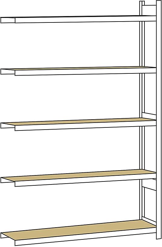 SCHULTE Estantería amplia, con tableros de aglomerado, altura 3000 mm, anchura útil 2000 mm, estantería de ampliación, profundidad 400 mm