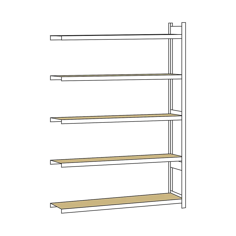 SCHULTE Estantería amplia, con tableros de aglomerado, altura 3000 mm, anchura útil 2500 mm, estantería de ampliación, profundidad 400 mm