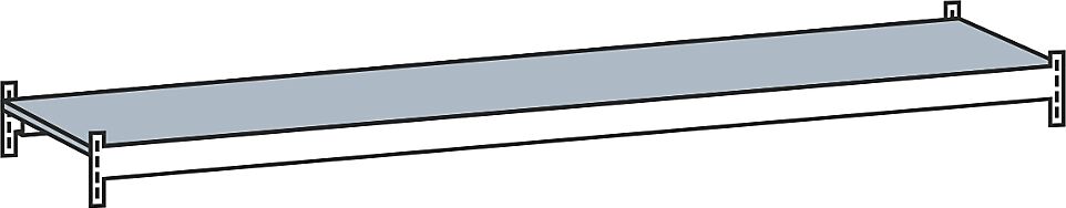 SCHULTE Nivel adicional con balda de acero, anchura útil 2500 mm, profundidad 400 mm
