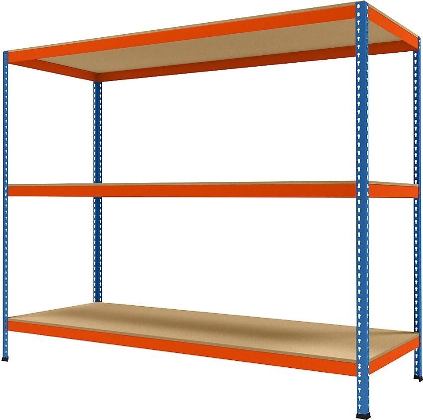 kaiserkraft Estantería de grandes compartimentos para cargas pesadas, altura 1981 mm, profundidad total 926 mm, anchura 2450 mm