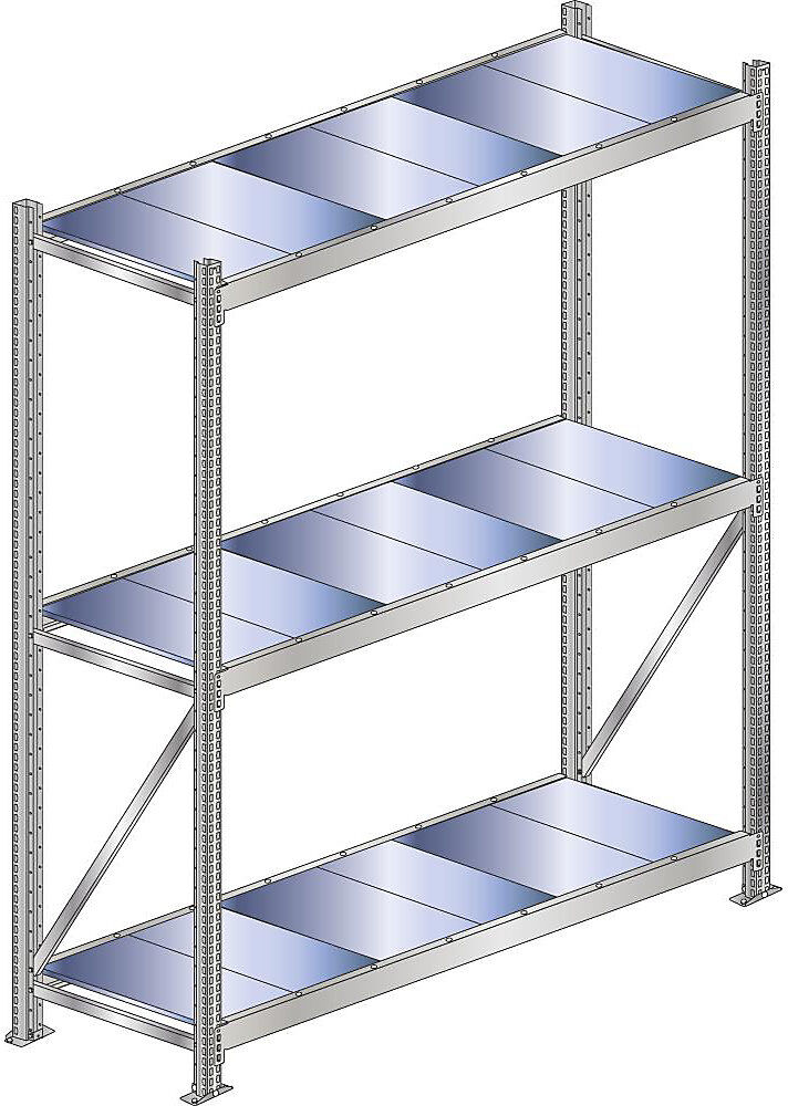 SCHULTE Estantería amplia, carga por balda 500 kg, anchura de compartimento 2500 mm, estantería básica, altura 2000 mm, profundidad 500 mm