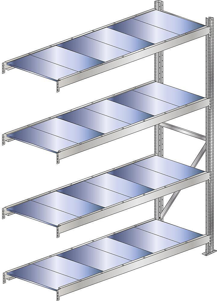 SCHULTE Estantería amplia, carga por balda 500 kg, anchura de compartimento 2000 mm, estantería de ampliación, altura 2500 mm, profundidad 1000 mm