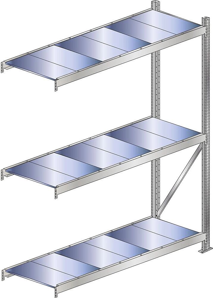 SCHULTE Estantería amplia, carga por balda 500 kg, anchura de compartimento 2000 mm, estantería de ampliación, altura 2000 mm, profundidad 600 mm