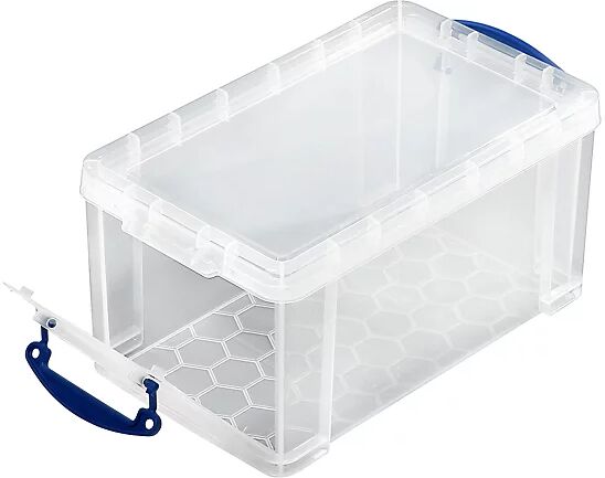 kaiserkraft Caja apilable REALLY USEFUL, con tapa y trampilla frontal, capacidad 8 l, L x A x H 340 x 200 x 175 mm, UE 4 unid.