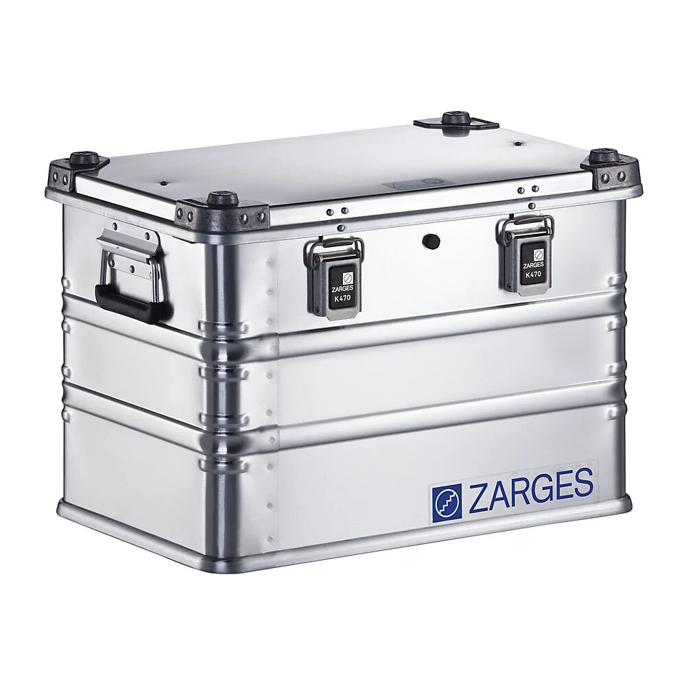 ZARGES Caja universal de aluminio IP65, capacidad 70 l, dimensiones exteriores L x A x H 600 x 400 x 410 mm