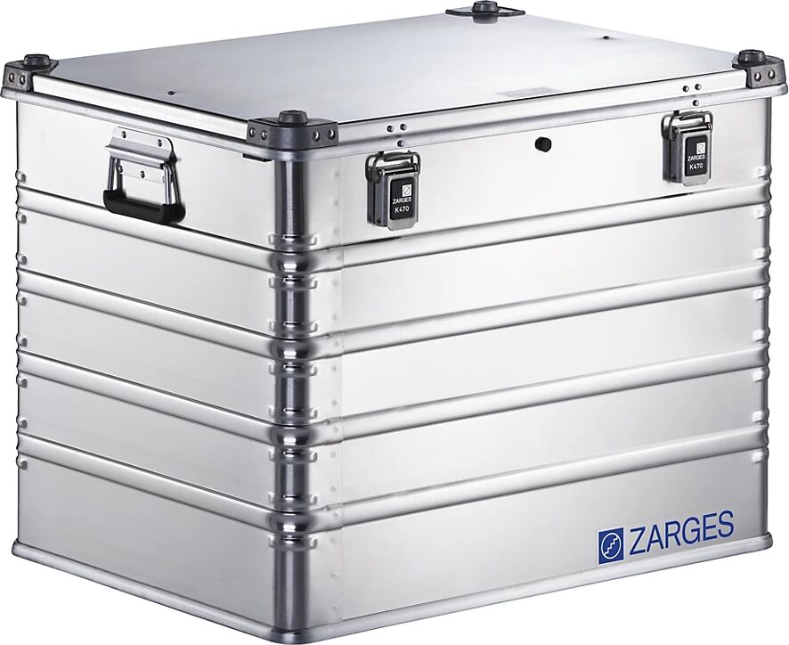 ZARGES Caja universal de aluminio IP65, capacidad 239 l, dimensiones exteriores L x A x H 800 x 600 x 610 mm