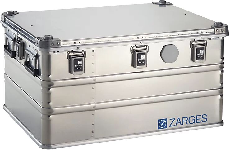 ZARGES Caja universal de aluminio IP67, capacidad 157 l, dimensiones exteriores L x A x H 800 x 600 x 410 mm