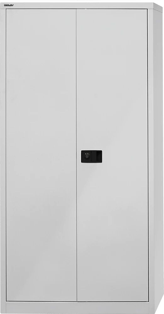 BISLEY Armario de puertas batientes UNIVERSAL, H x A x P 1950 x 914 x 400 mm, 4 baldas galvanizadas, 5 pisos de archivadores, gris luminoso