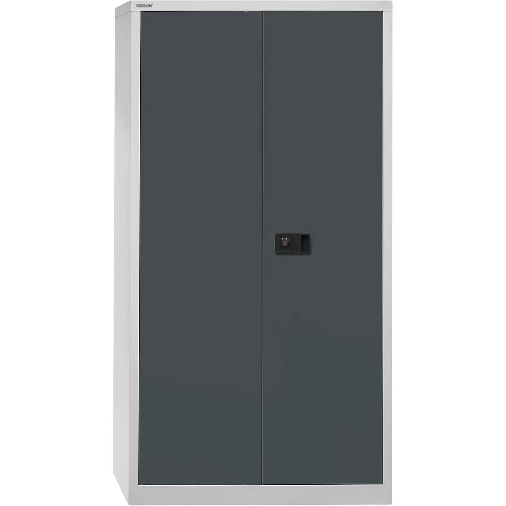 BISLEY Armario de puertas batientes UNIVERSAL, H x A x P 1806 x 914 x 400 mm, 3 baldas galvanizadas, 4 pisos de archivadores, gris luminoso / antracita