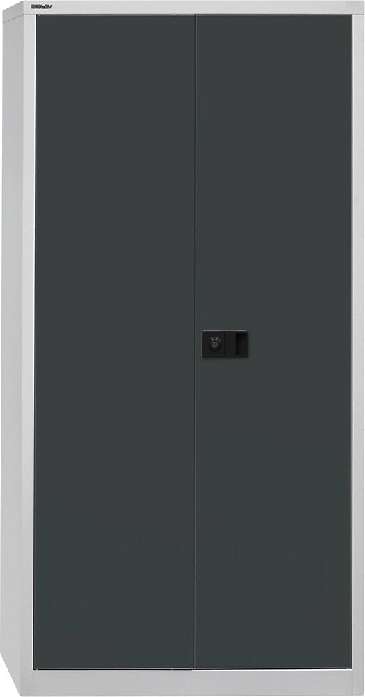 BISLEY Armario de puertas batientes UNIVERSAL, H x A x P 1950 x 914 x 400 mm, 4 baldas, 5 pisos de archivadores, gris luminoso / antracita