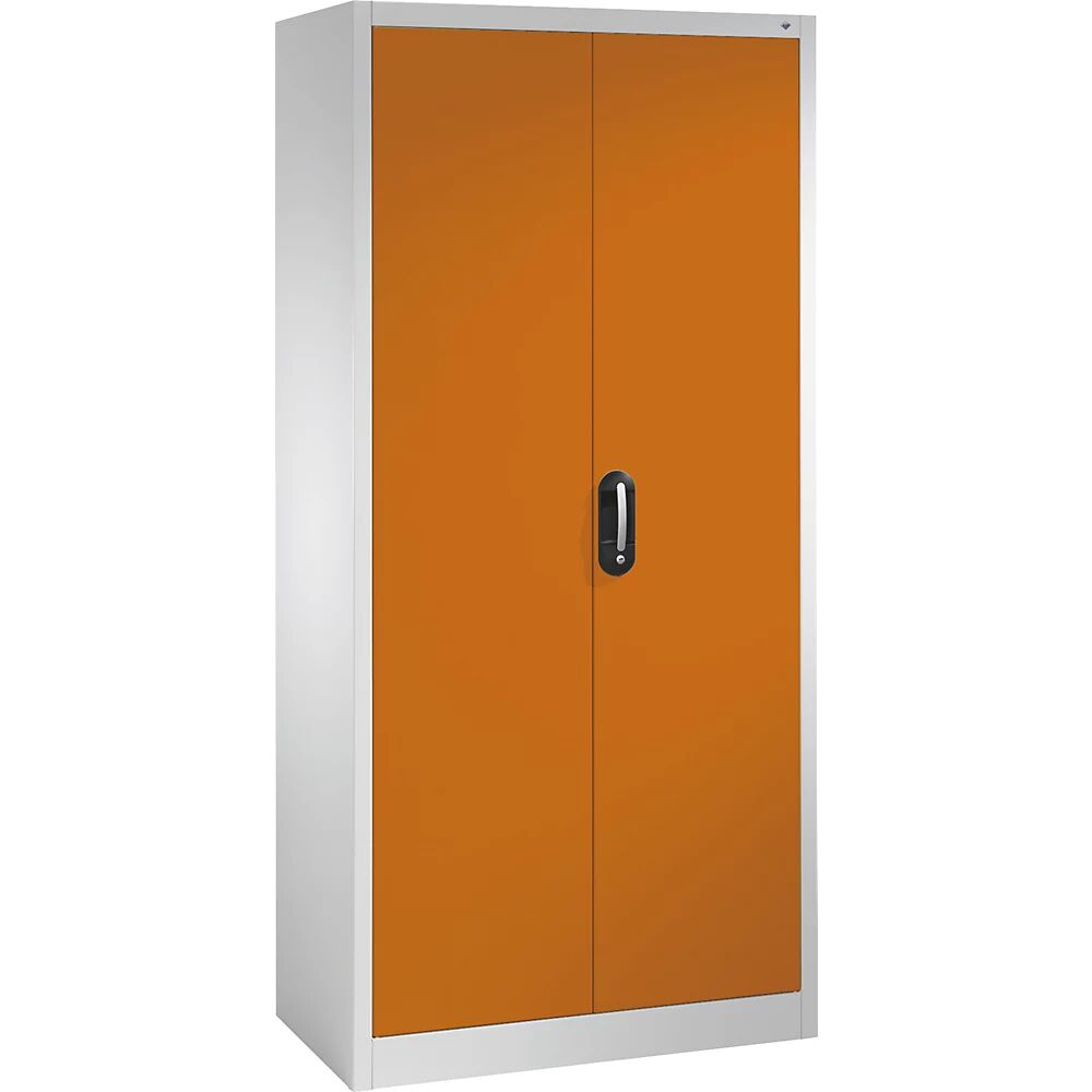 C+P Armario universal ACURADO, A x P 930 x 400 mm, gris luminoso / amarillo naranja