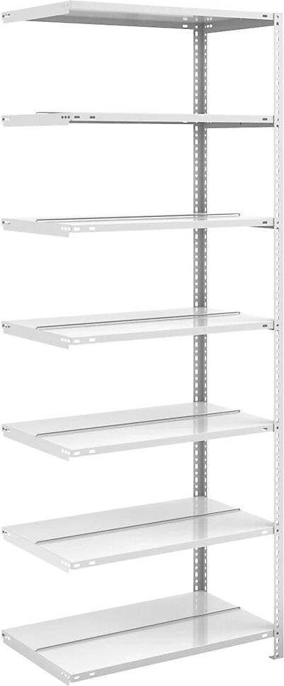 hofe Estantería atornillable para archivadores, en gris luminoso RAL 7035, altura de estantería 2200 mm, por dos lados, estantería de ampliación, anchura x profundidad 750 x 600 mm