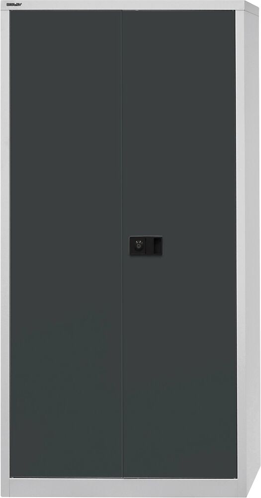 BISLEY Armario de puertas batientes UNIVERSAL, H x A x P 1950 x 914 x 400 mm, 4 baldas galvanizadas, 5 pisos de archivadores, gris luminoso / antracita