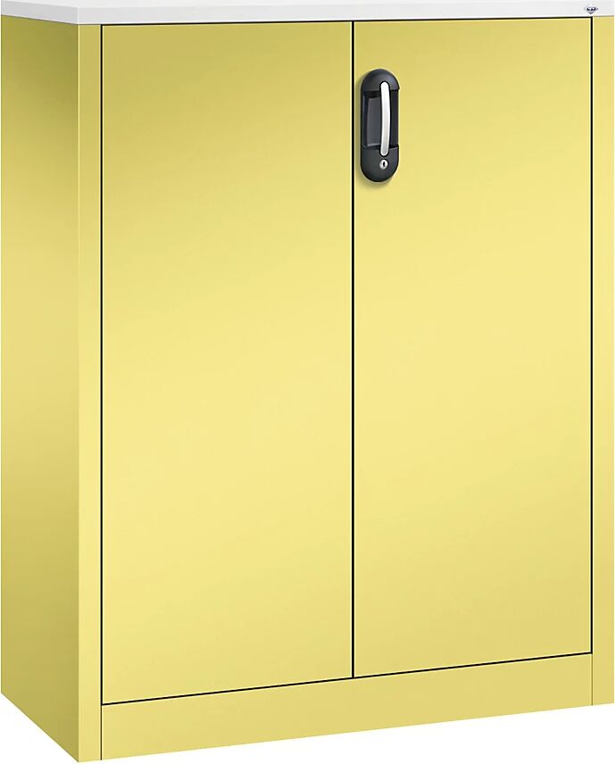 C+P Armario auxiliar para archivadores ACURADO, 3 pisos de archivadores, H x A x P 1200 x 930 x 400 mm, amarillo azufre / amarillo azufre