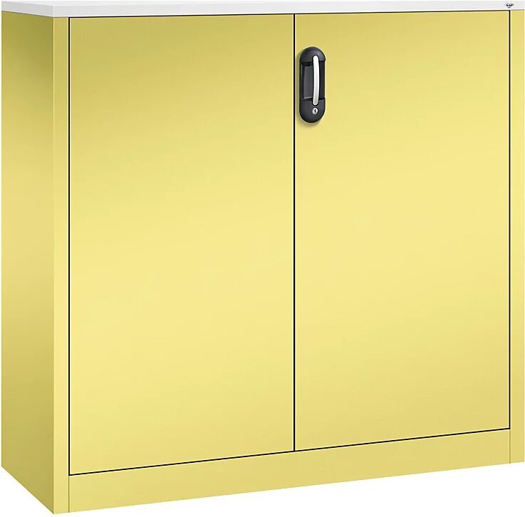 C+P Armario auxiliar para archivadores ACURADO, 3 pisos de archivadores, H x A x P 1200 x 1200 x 400 mm, amarillo azufre / amarillo azufre