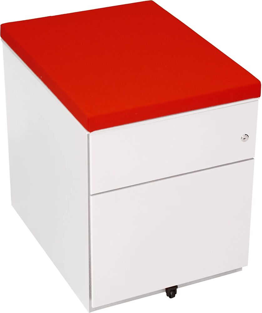 BISLEY Cojín de asiento, A x P 422 x 777 mm, rojo