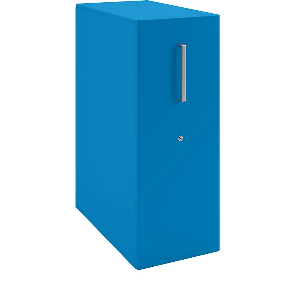BISLEY Mueble auxiliar Tower™ 4, con cubierta, 1 tablón para chinchetas, colocación a la izquierda, 2 baldas, azul