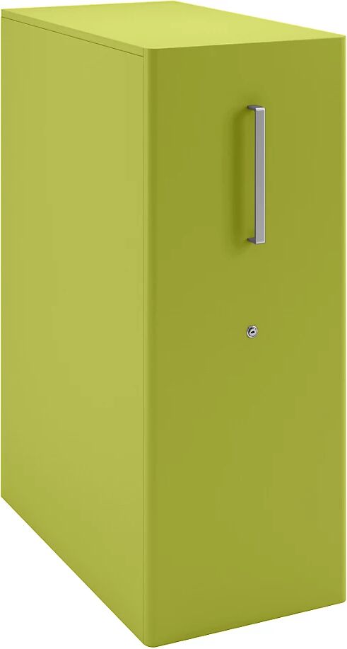 BISLEY Mueble auxiliar Tower™ 4, con cubierta, colocación a la izquierda, 3 baldas, verde