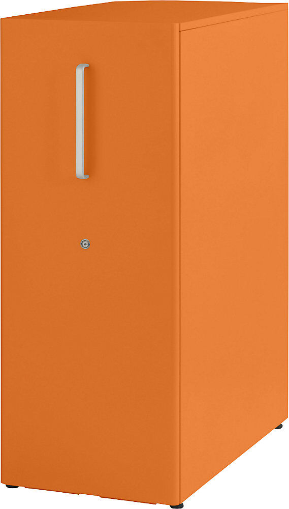 BISLEY Mueble auxiliar Tower™ 3, con cubierta, colocación a la derecha, 1 balda, naranja