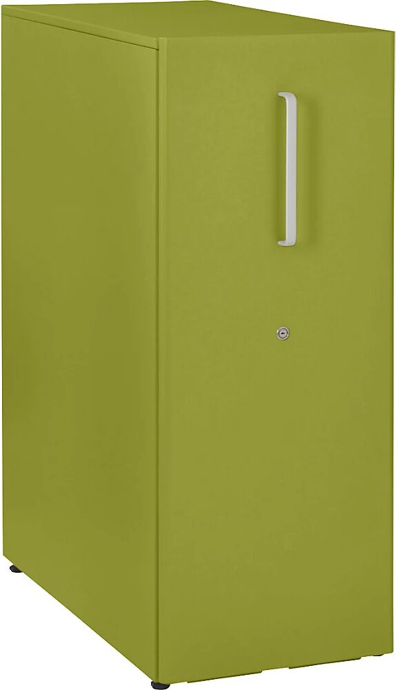 BISLEY Mueble auxiliar Tower™ 3, con cubierta, colocación a la izquierda, 2 baldas, verde