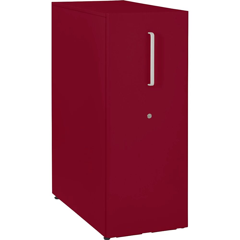 BISLEY Mueble auxiliar Tower™ 3, con cubierta, 1 tablón para chinchetas, colocación a la izquierda, 1 balda, rojo cardenal