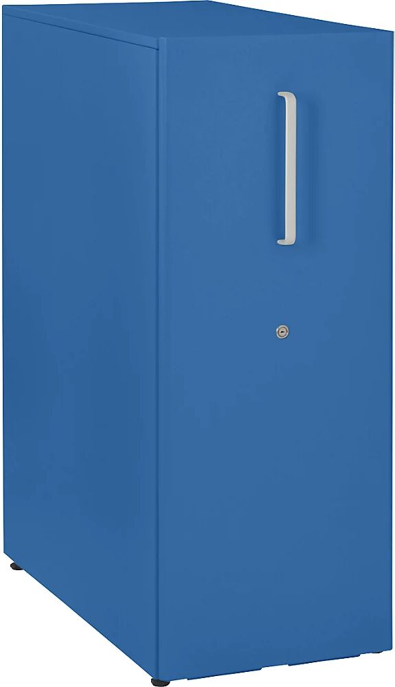 BISLEY Mueble auxiliar Tower™ 3, con cubierta, 1 tablón para chinchetas, colocación a la izquierda, 2 baldas, azul