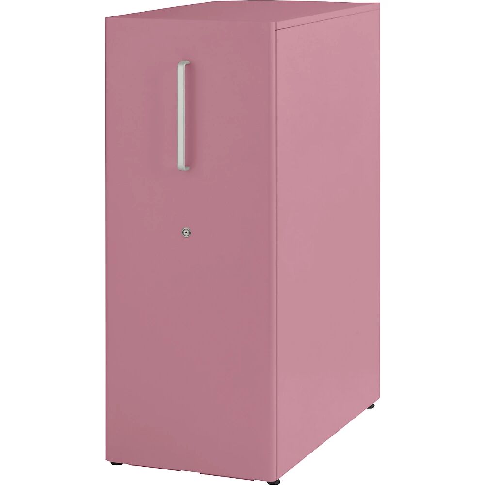 BISLEY Mueble auxiliar Tower™ 3, con cubierta, colocación a la derecha, 3 baldas, rosa