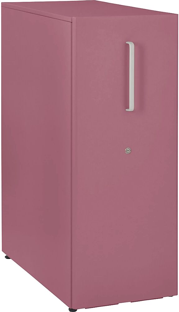 BISLEY Mueble auxiliar Tower™ 3, con cubierta, colocación a la izquierda, 1 balda, rosa