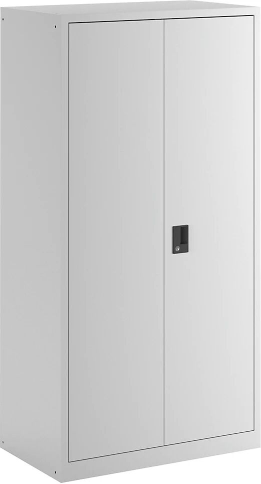 LISTA Armario de puertas batientes, H x A x P 1950 x 1000 x 580 mm, cuerpo vacío, gris luminoso