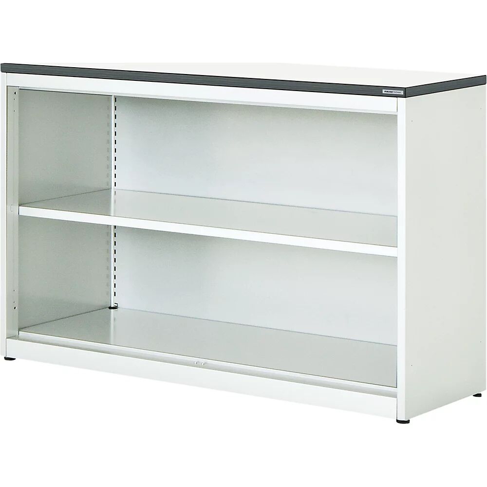 mauser Estantería combinada, H x A x P 830 x 1200 x 432 mm, tablero de plástico, 1 balda, blanco puro / blanco