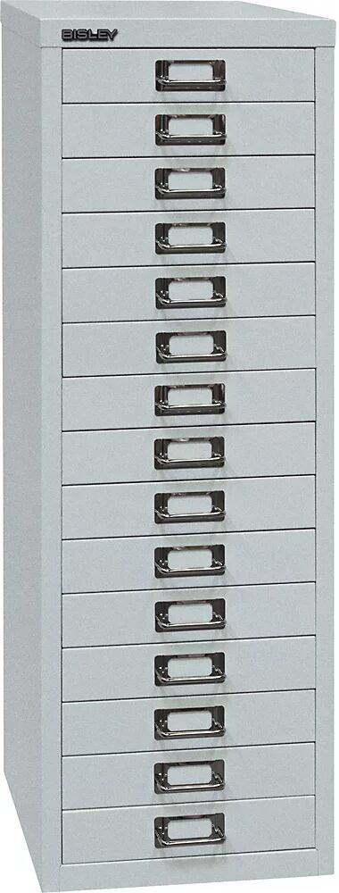 BISLEY Serie 39 MultiDrawer™, DIN A4, 15 cajones, plateado